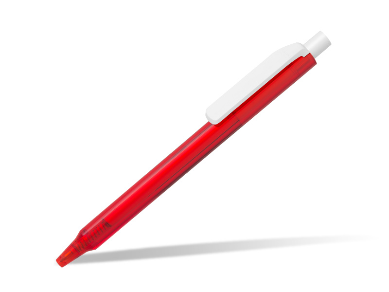 BRAVE CLEAR, Premec hemijska olovka, crvena (red)