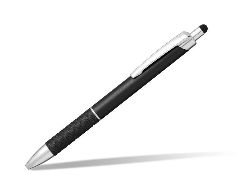 STYLUS, metalna “touch” hemijska olovka, crna (black)