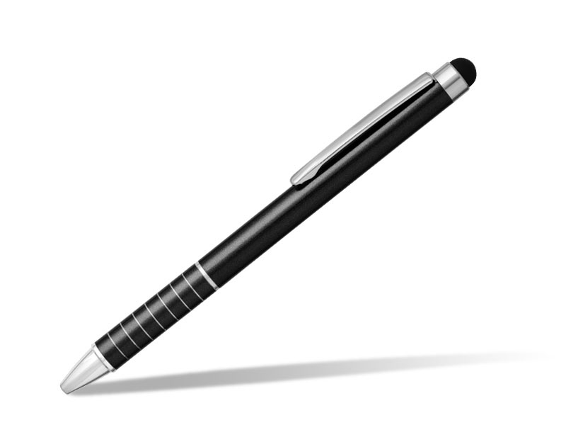 TOUCH, metalna hemijska “touch” olovka, crna (black)