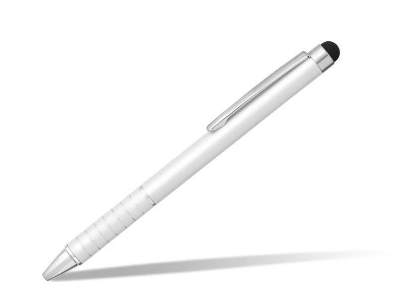 TOUCH, metalna hemijska “touch” olovka, bela (white)