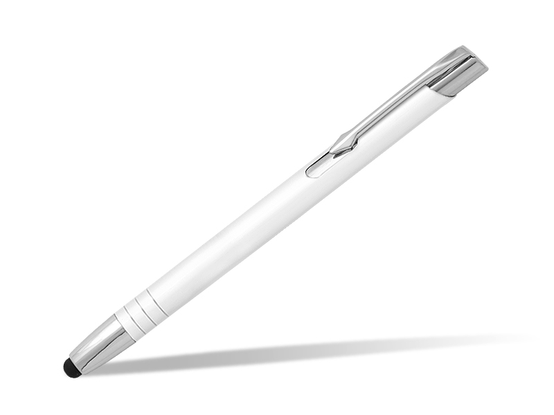 OGGI TOUCH, metalna “touch” hemijska olovka, bela (white)
