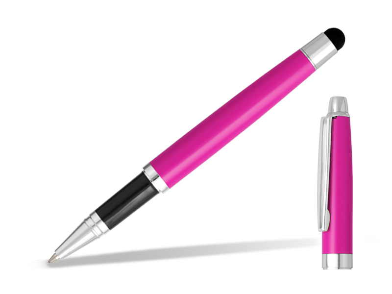 ARON, metalna “touch” hemijska olovka u poklon kutiji, pink (pink)