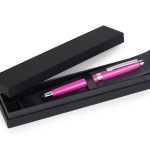 ARON, metalna "touch" hemijska olovka u poklon kutiji, pink (pink)