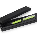 ARON, metalna "touch" hemijska olovka u poklon kutiji, svetlo zelena (kiwi)