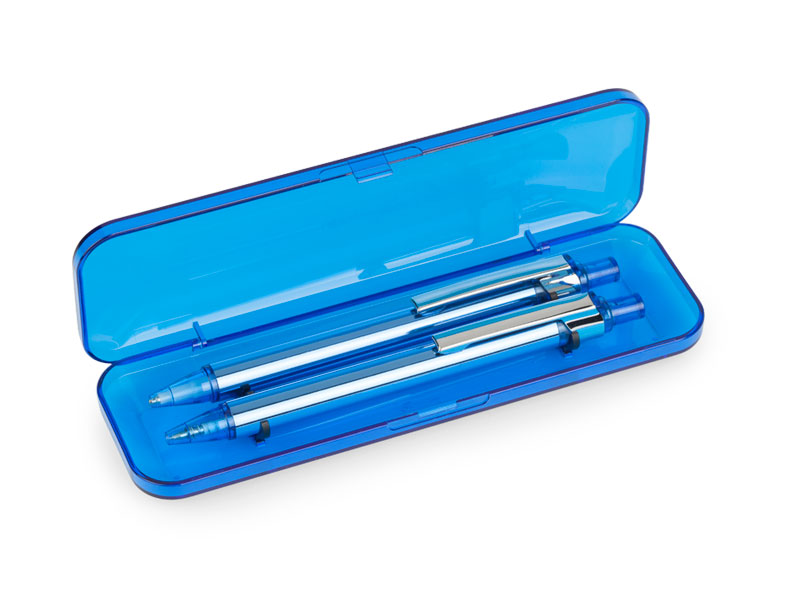 PICASSO, metalna tehnička i hemijska olovka u setu, plava (blue)