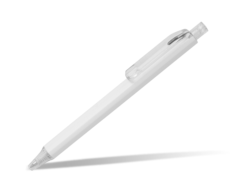 BRAVE METAL, Premec metalna hemijska olovka u poklon kutiji, bela (white)