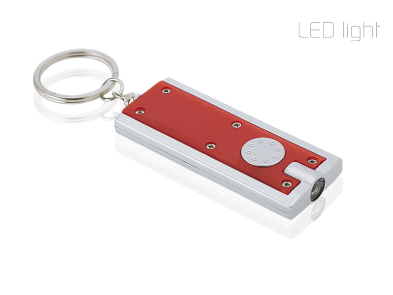 GLIT, privezak za ključeve sa lampom, crveni (red)