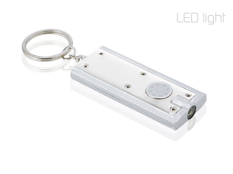 GLIT, privezak za ključeve sa lampom, beli (white)