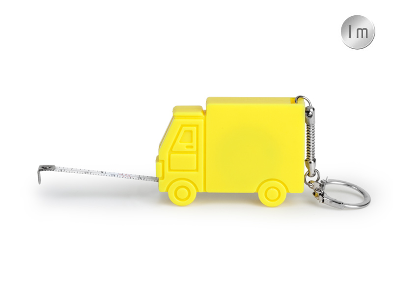 HUGO, privezak za ključeve sa metrom, žuti (yellow)