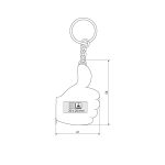 LIKE, privezak za ključeve u obliku šake sa metrom, beli (white)