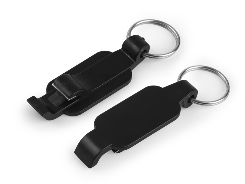 CLIPER, privezak za ključeve sa otvaračem, crni (black)