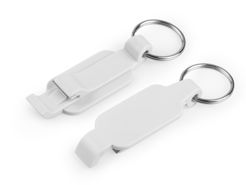 CLIPER, privezak za ključeve sa otvaračem, beli (white)