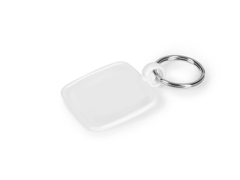 PIATTO, plastični privezak za ključeve, beli (white)