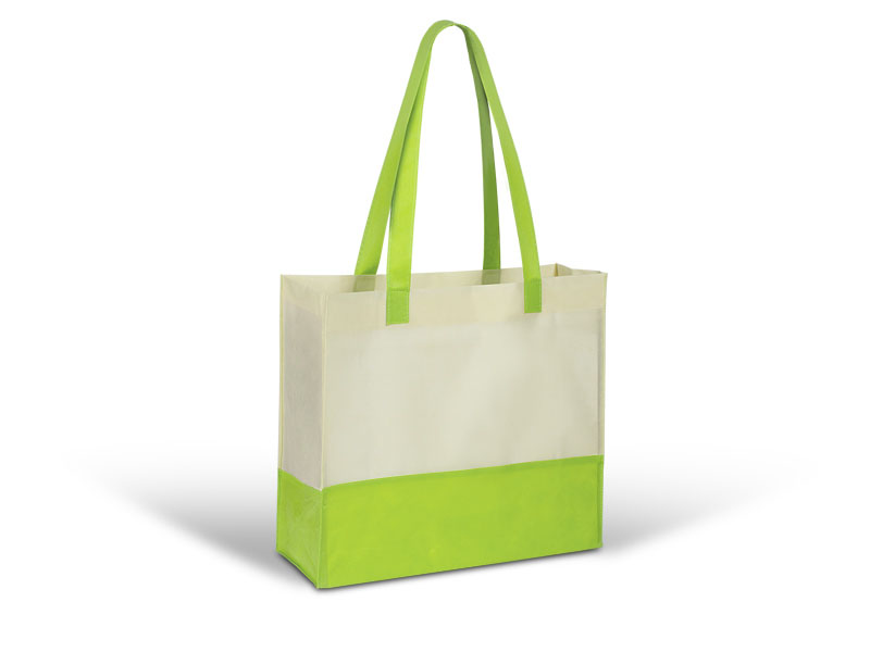 BARBARA, torba za kupovinu, dvobojna, svetlo zelena (kiwi)