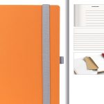 MONDO, notes sa elastičnom trakom, dimenzija 14 x 21 cm, narandžasti (orange)