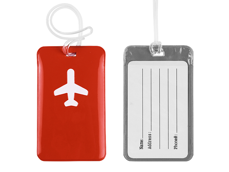TROTERO, etiketa za putnu torbu, crvena (red)