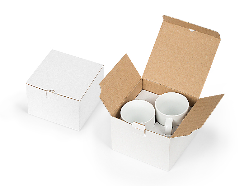 MOMENTO BOX, poklon kutija za MOMENTO – dve šolje i dve tacne, bela (white)