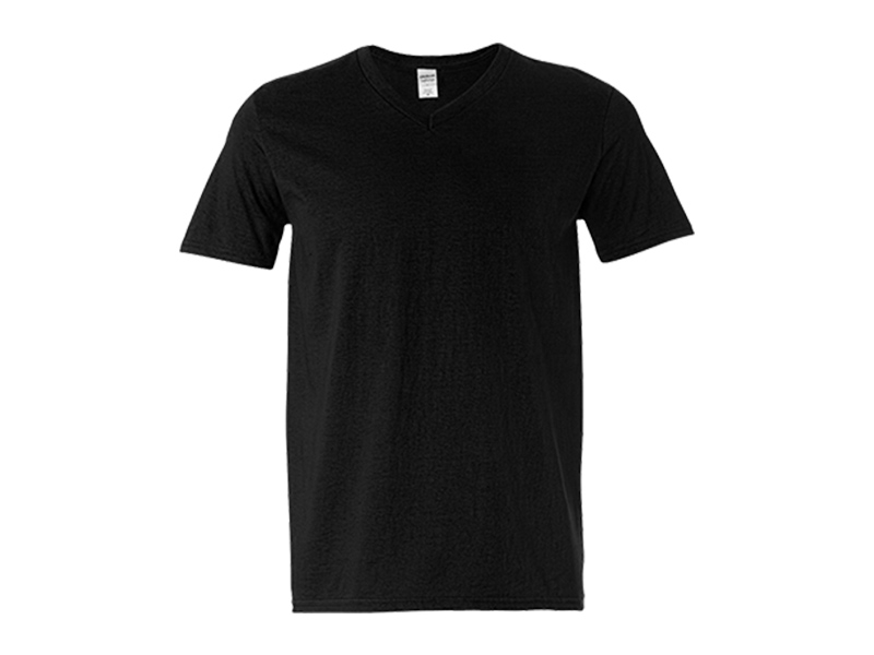 VASCO, majica kratkih rukava, V izrez, crna (black)