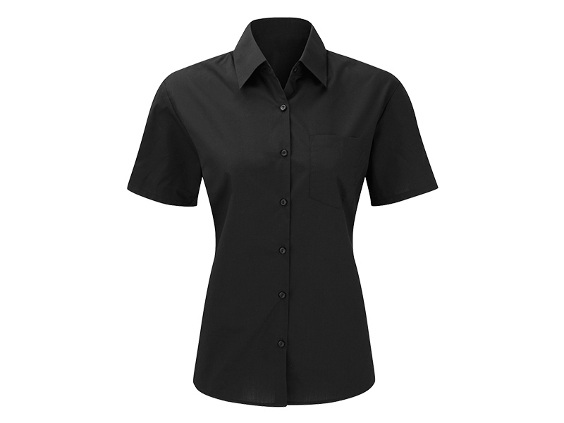 BUSINESS SSL WOMEN, ženska košulja kratkih rukava, crna (black)