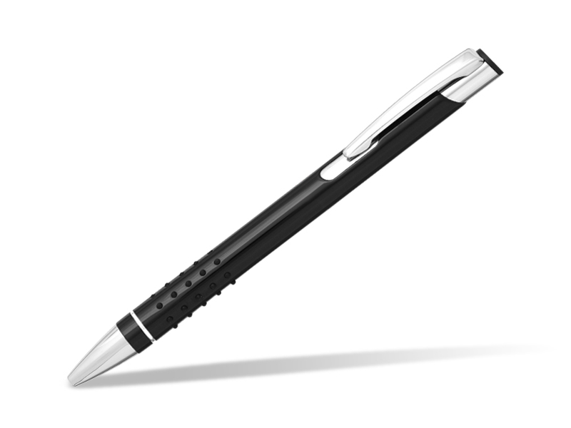 OGGI GRIP, metalna hemijska olovka, crna (black)