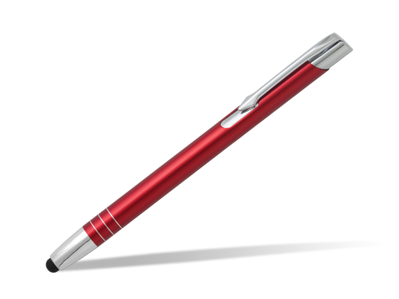 OGGI TOUCH, metalna “touch” hemijska olovka, crvena (red)