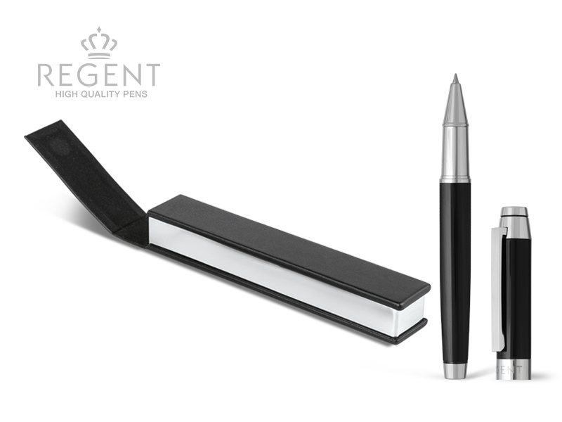 NAPOLEON R, Regent metalna roler olovka u poklon kutiji, crna (black)