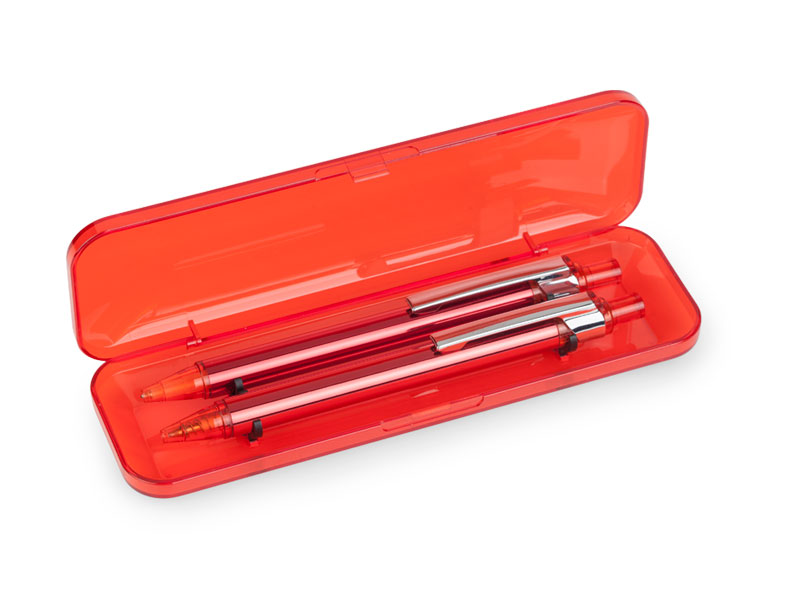 PICASSO, metalna tehnička i hemijska olovka u setu, crvena (red)