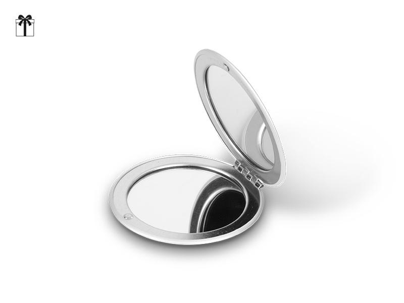 VOGUE, okruglo metalno ogledalce, srebrno (silver)