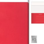 CAPRI, notes dimenzija 14.4 x 21.4 cm, crveni (red)