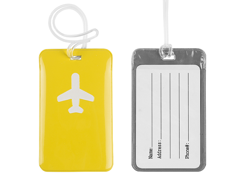 TROTERO, etiketa za putnu torbu, žuta (yellow)