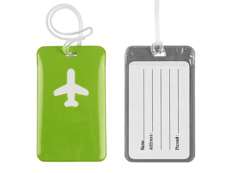 TROTERO, etiketa za putnu torbu, svetlo zelena (kiwi)