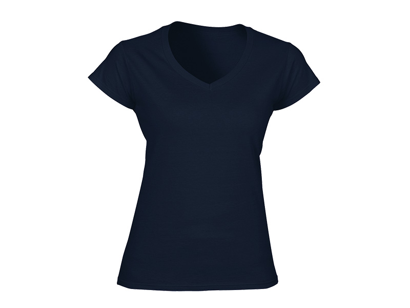 VIOLA, ženska majica kratkih rukava, V izrez, tamno plava (navy blue)