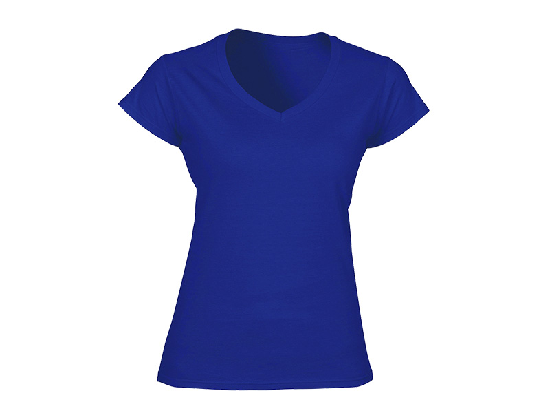VIOLA, ženska majica kratkih rukava, V izrez, rojal plava (royal blue)