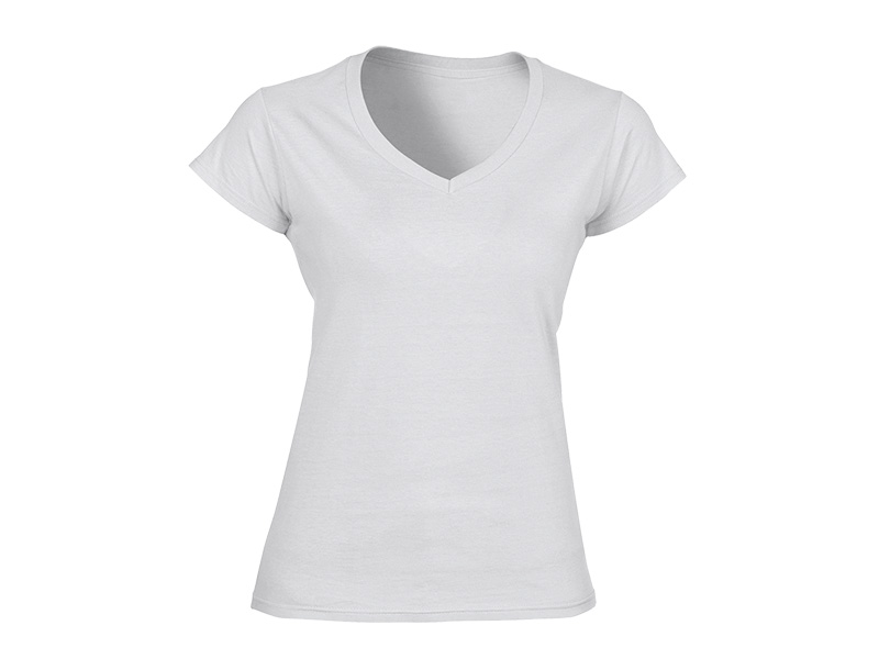 VIOLA, ženska majica kratkih rukava, V izrez, bela (white)
